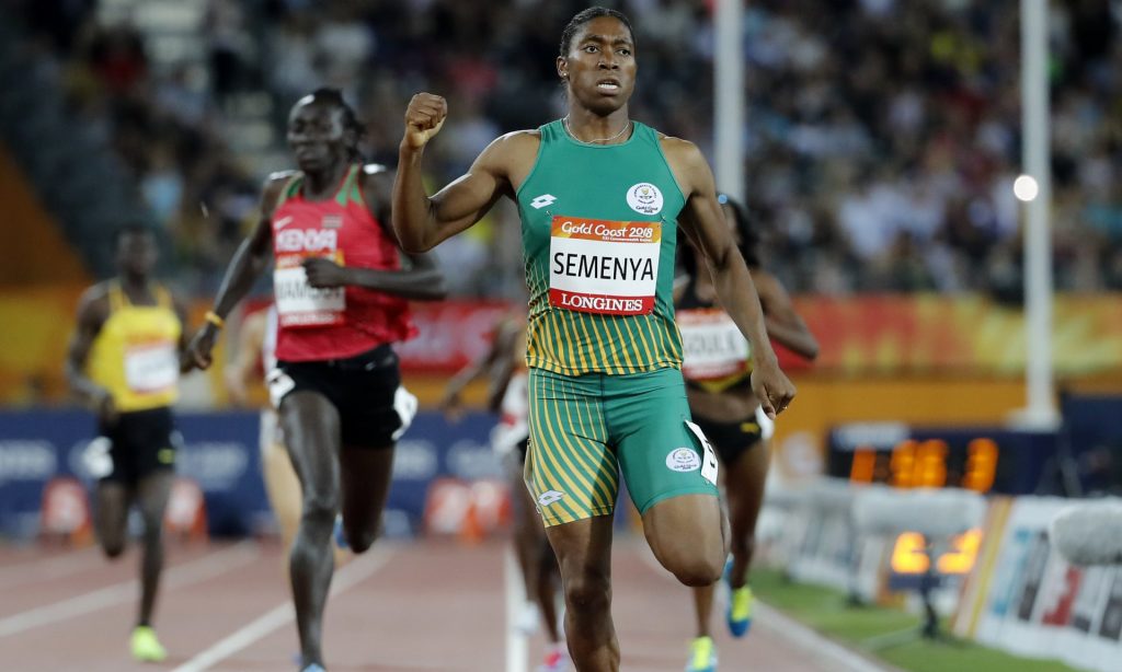 Caster Semenya competing in the 800m