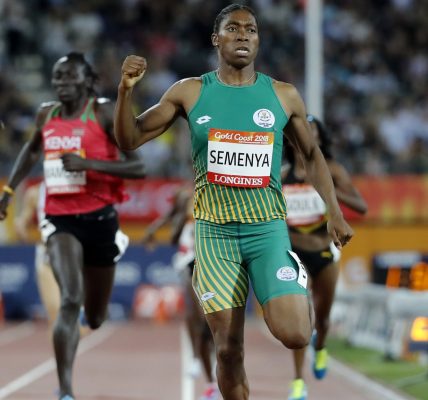 Caster Semenya competing in the 800m