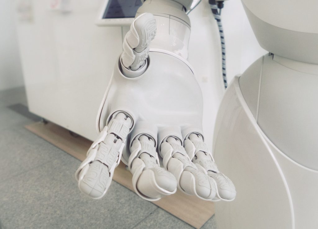 Robot hand. Photo by Franck V. on Unsplash