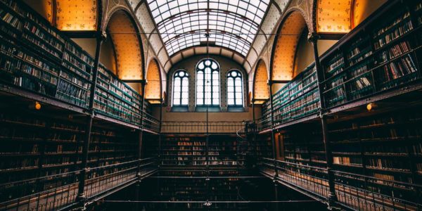 PhD thesis library. Photo by Will van Wingerden on Unsplash