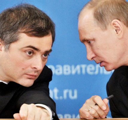 Vladislav Surkov with Vladimir Putin